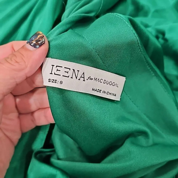 IEENA MAC Duggal One-Shoulder Draped Satin Gown Size 8 - Picture 11 of 13